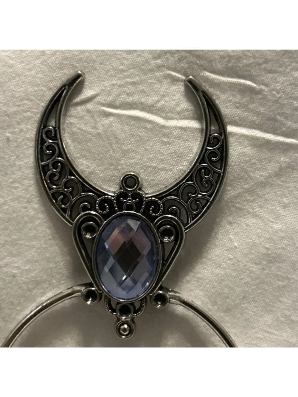 Vintage Style Crescent Moon Hair Pin Clip Claw W/Chain Interchangeable Necklace